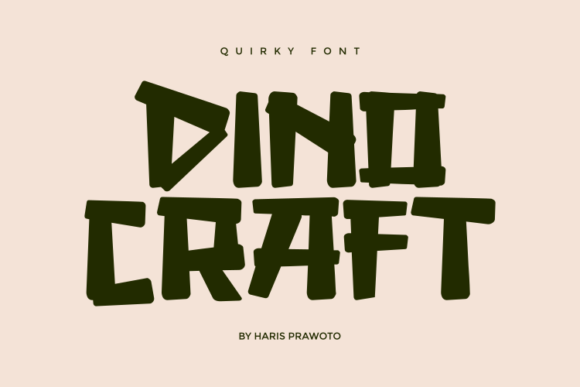 Dino Craft: A Bold Display Font for Playful Brands