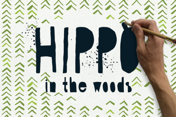 Hippo in the Woods: A Whimsical Display Font for Crafters