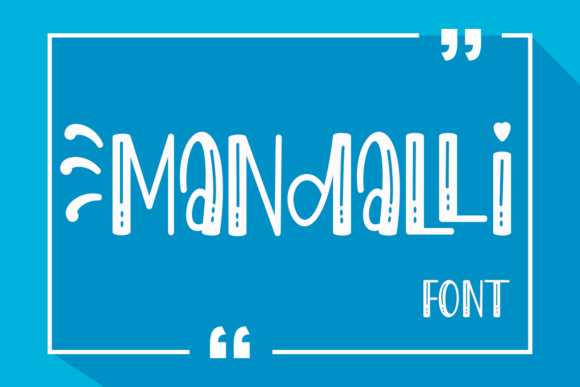 Mandalli: A Playful Display Font for Modern Editorial Design