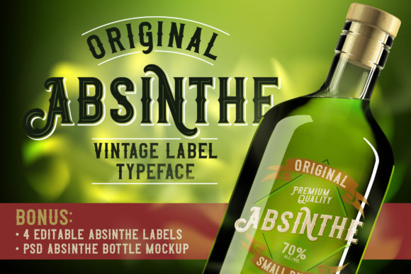 Original Absinthe: A Bold Vintage Display Font for Branding