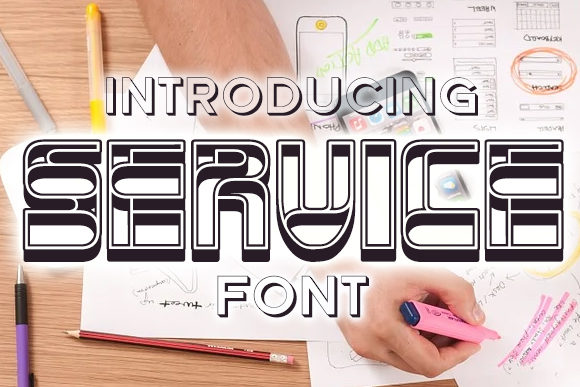 Service: A Bold Display Font for Branding